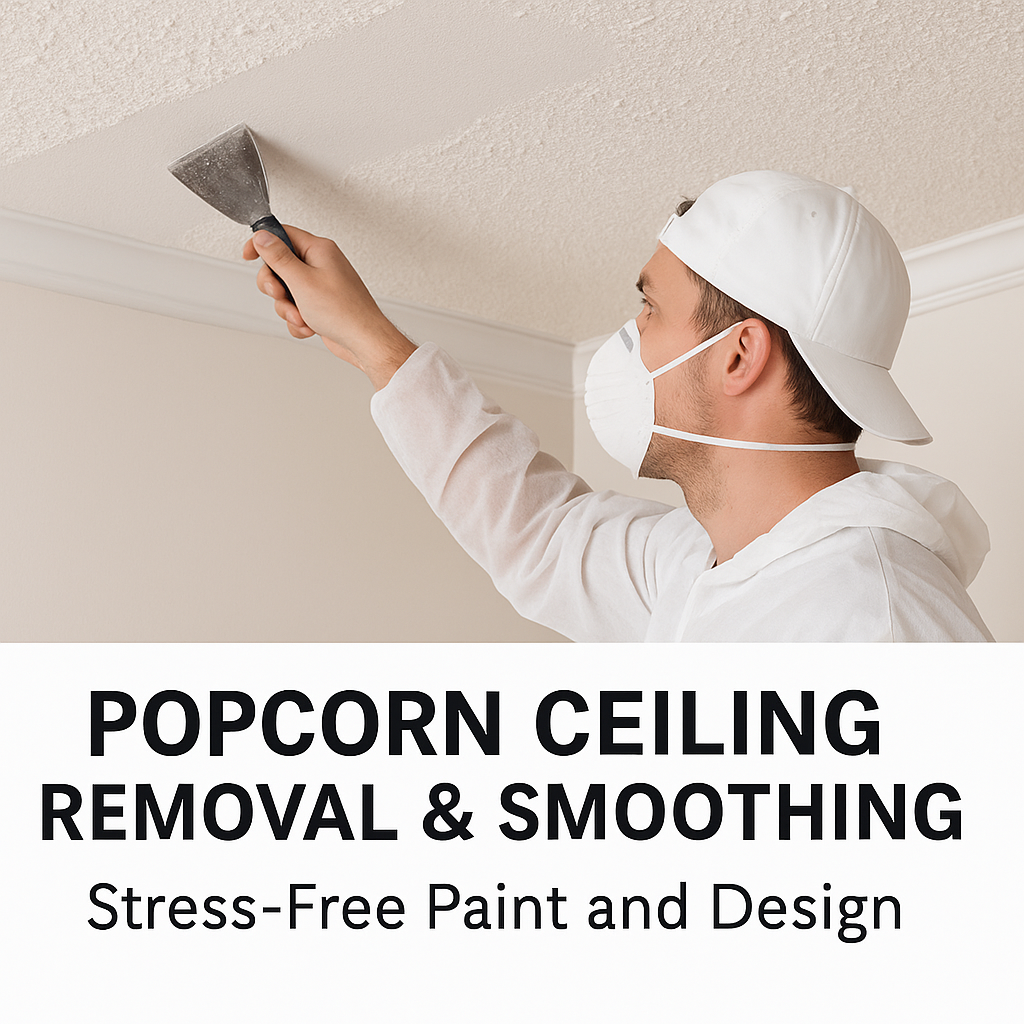Professional popcorn ceiling removal in Beaumont – Stress-Free Paint and Design